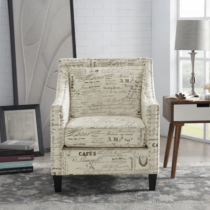 Erica Accent Armchair with Chrome Nailhead Trim