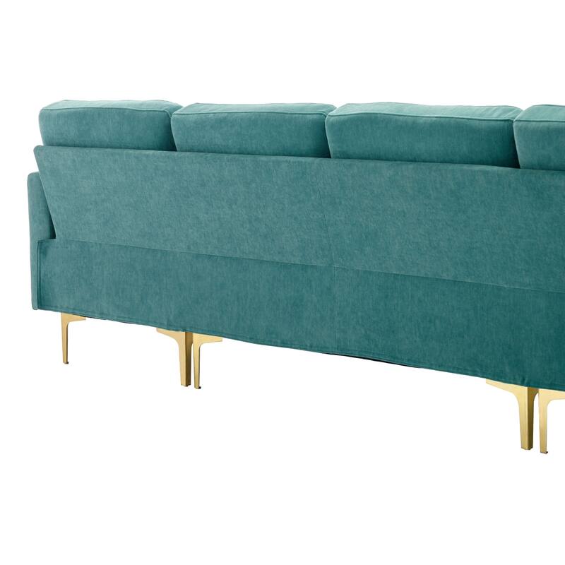 110" L-Shape Convertible Sectional Sofa Couch