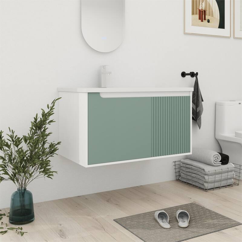 Bathroom Vanity With Sink In 32/36/40/84/76/92 Inch, Floating Bathroom Vanity With Soft Close Door
