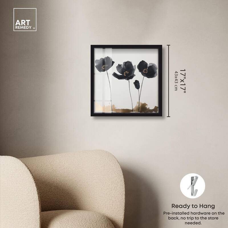 Nocturnal Flowers I Shadowbox by Art Remedy