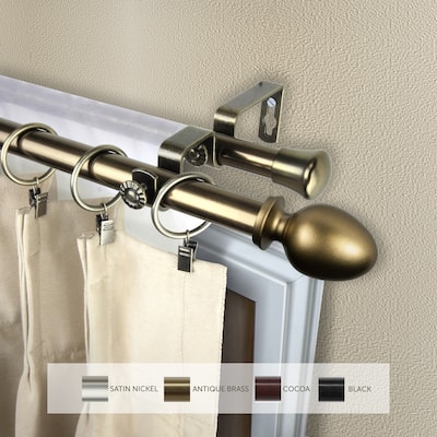 InStyleDesign Ivo Adjustable Double Curtain Rod 13/16 inch dia.