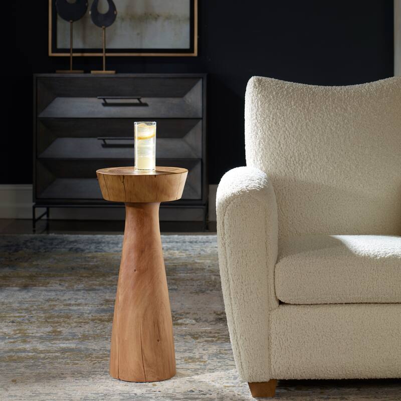 Wooden End Drink Table - 24.5" - Brown