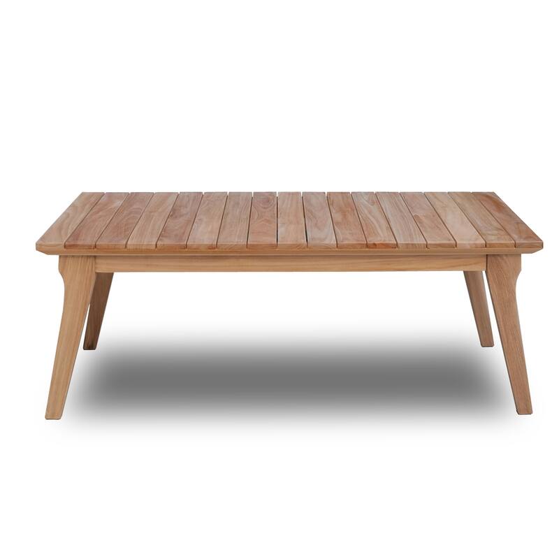 ROSSIO - Moshet Teak Outdoor Converation Set for 5 Person, Brown Natural Wood