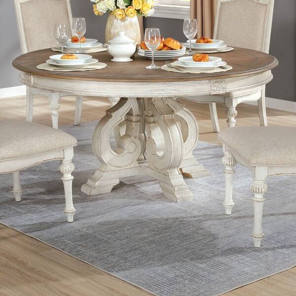 Shop The Gray Barn Caelum 60 Inch Antique White Round Dining Table