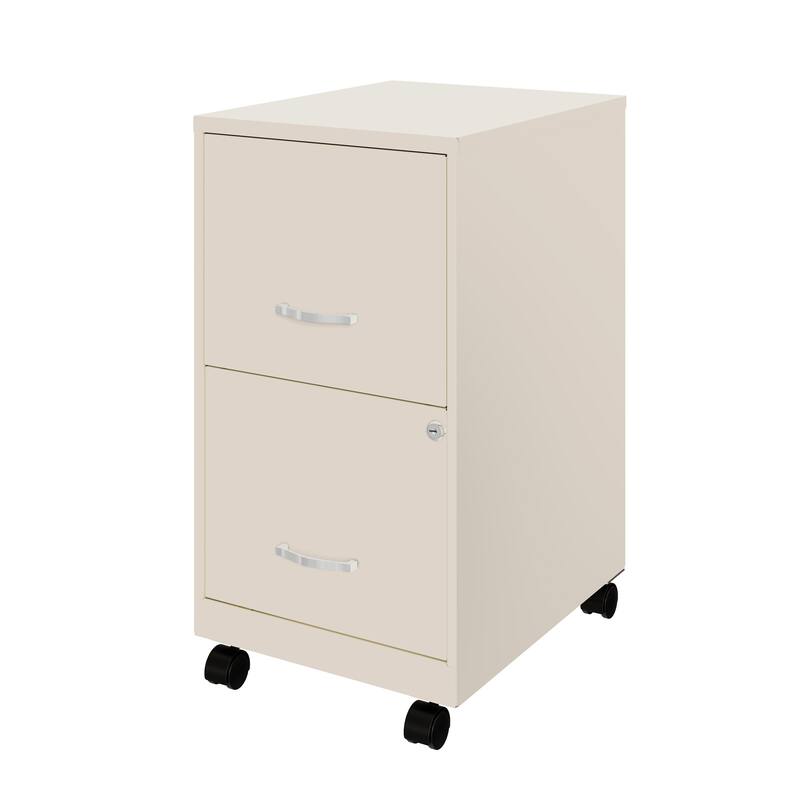 Space Solutions 18" 2 Drawer Mobile Smart Vertical File Cabinet, Teal