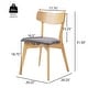 preview thumbnail 77 of 141, Christopher Knight Home - Chazz Mid-Century Modern Upholstered Dining Chairs Set with Solid Wood Splayed Leg