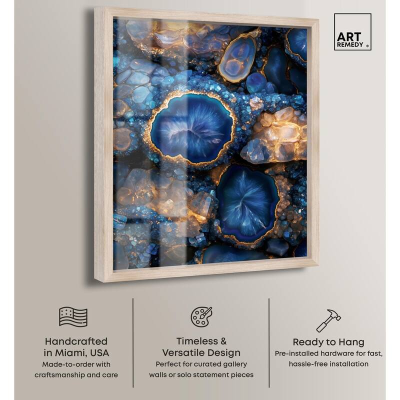 Oceanic Gold Sparkle Shadowbox by Art Remedy