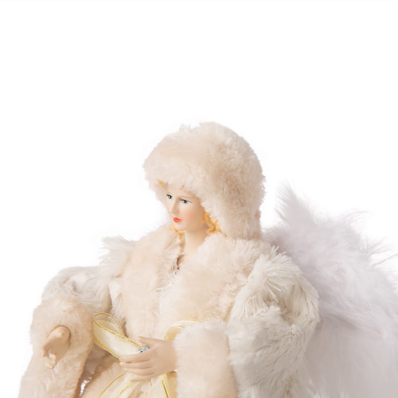 Glitzhome 12"H Christmas Angel Tree Topper