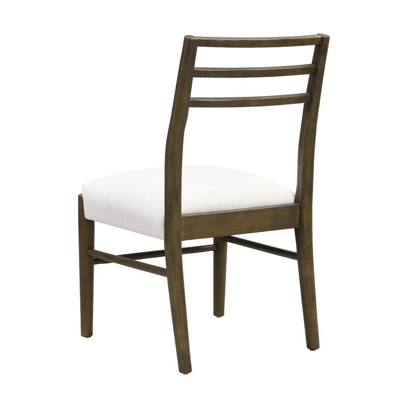 Fescue Fabric and Rubberwood Upholstered Dining Chairs (Set of 2) by Christopher Knight Home