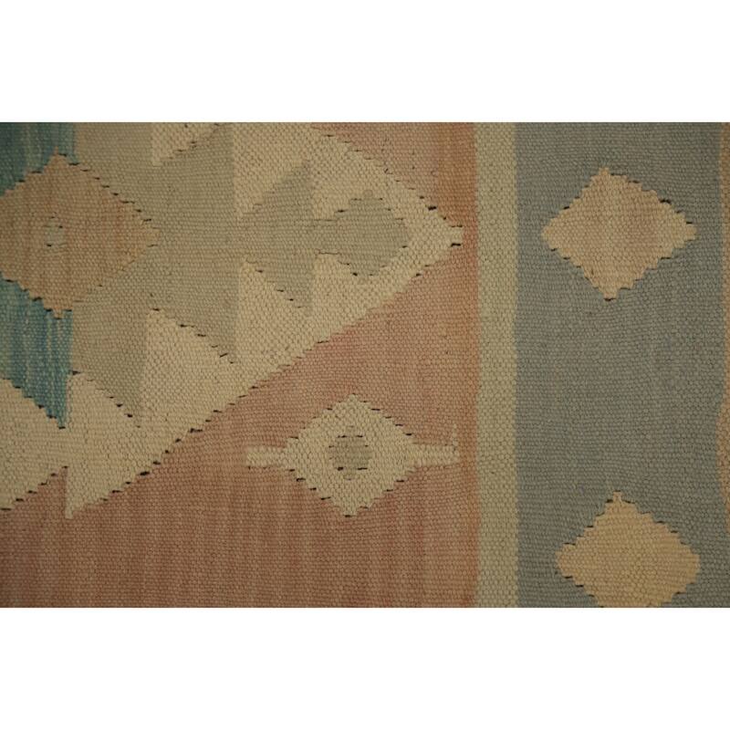 Hand Woven Oriental 100% Wool Carpet Southwestern Tribal Multi-Colored Kilim Area Rug - 6' 2'' X 3' 10''