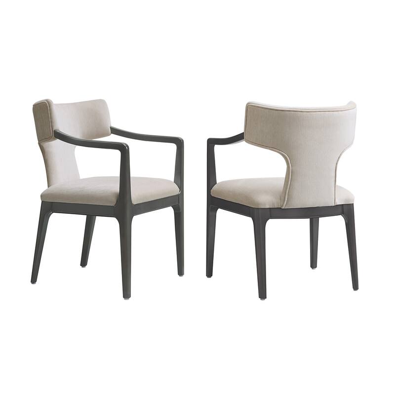 Eloria Chenille Wood Dining Room Armchair