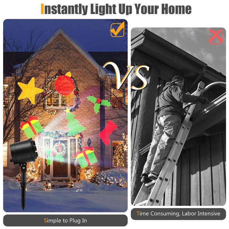 Costway Christmas Projector Light LED Projection Lamp with Lawn Stake - See Details