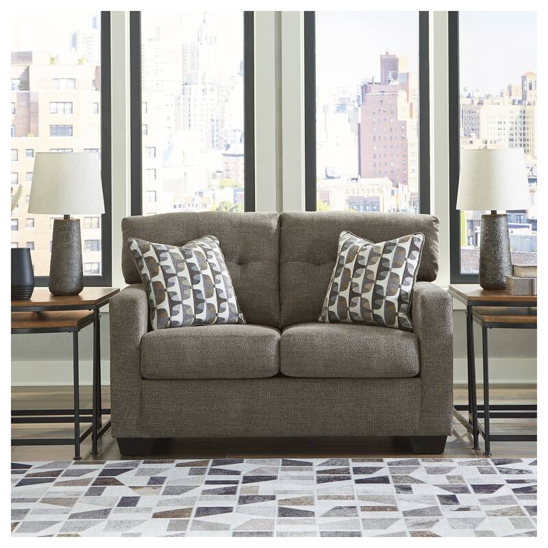 Signature Design by Ashley Mahoney Loveseat - 53"W x 38"D x 37"H - Chocolate