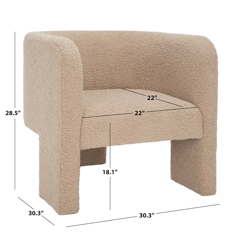 SAFAVIEH Couture Sammie 3-Leg Boucle Accent Chair - 30 in. W x 30 in. D x 29 in. H