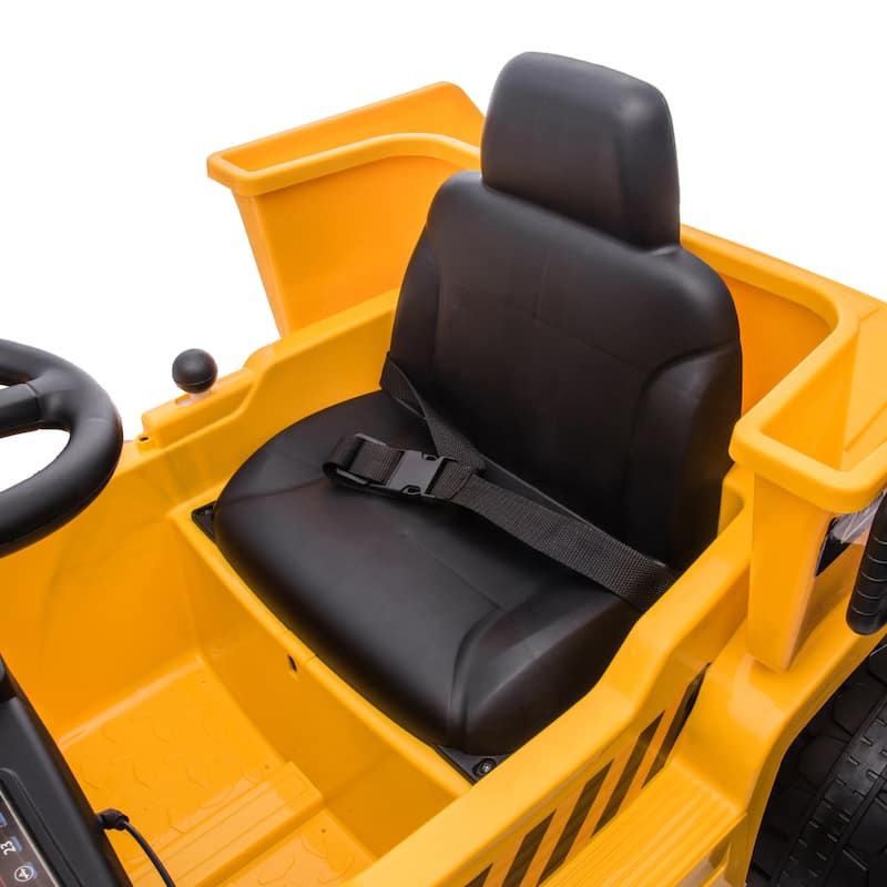 12V CAT Electric Dump Truck 1 Seater Ride-On - Yellow - Assembly Required
