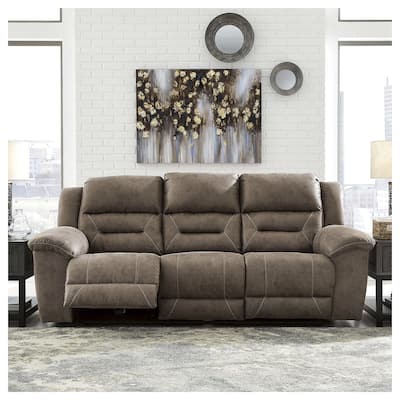 Stoneland Contemporary Reclining Power Sofa Fossil