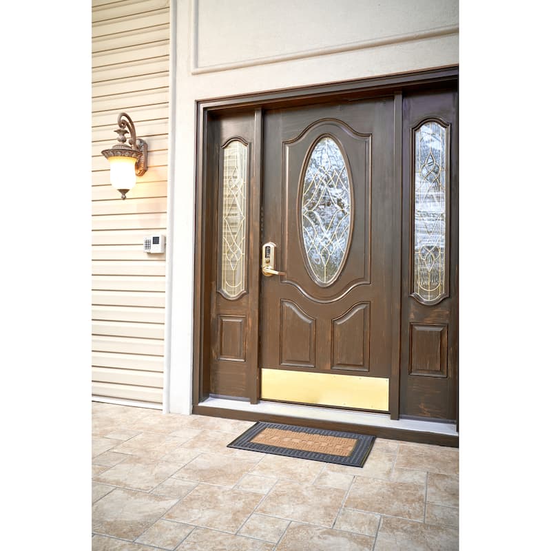Superio Basket Weave Welcome Coir Doormat