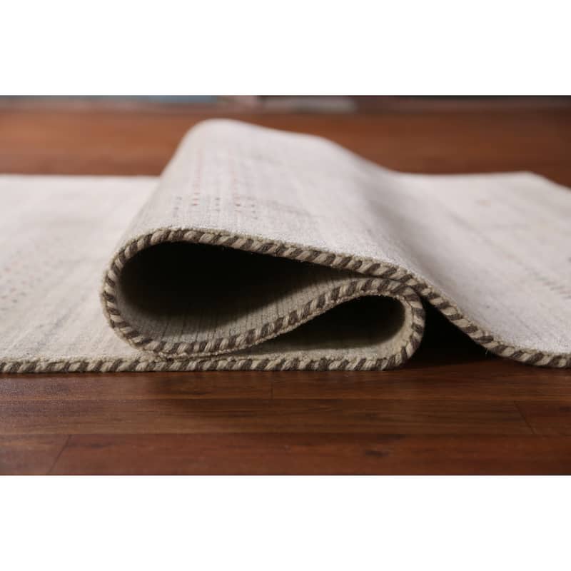 Animals Gabbeh Indian Area Rug Handmade Wool Carpet - 5'1" x 7'9"