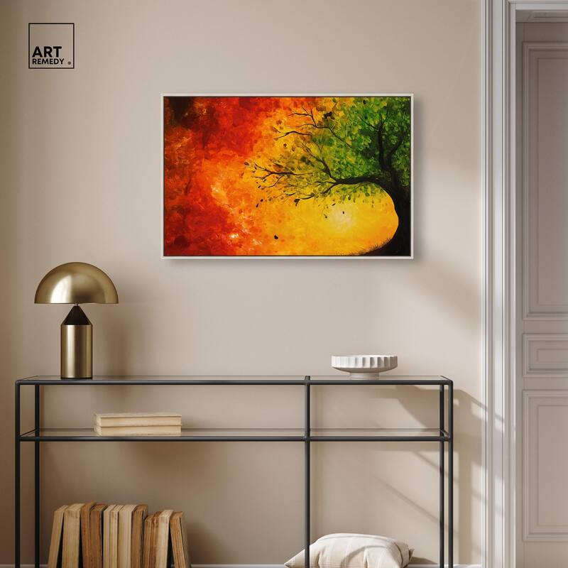 Fire and Ice Tree I Canvas by Art Remedy