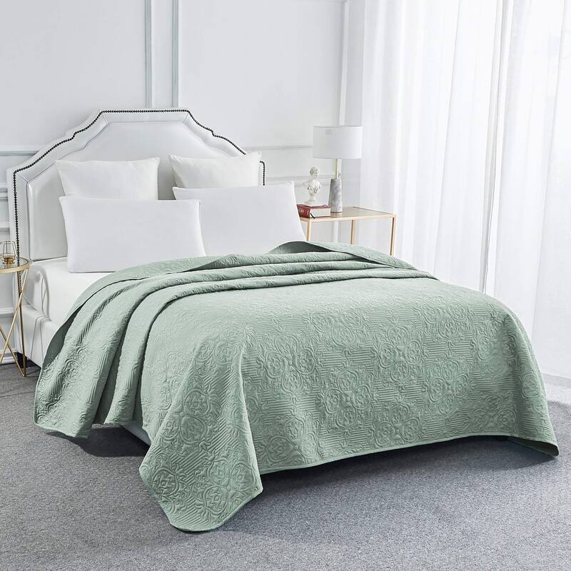 Sophia & William Bed Quilt Bedspread Coverlet - Reversible, Lightweight