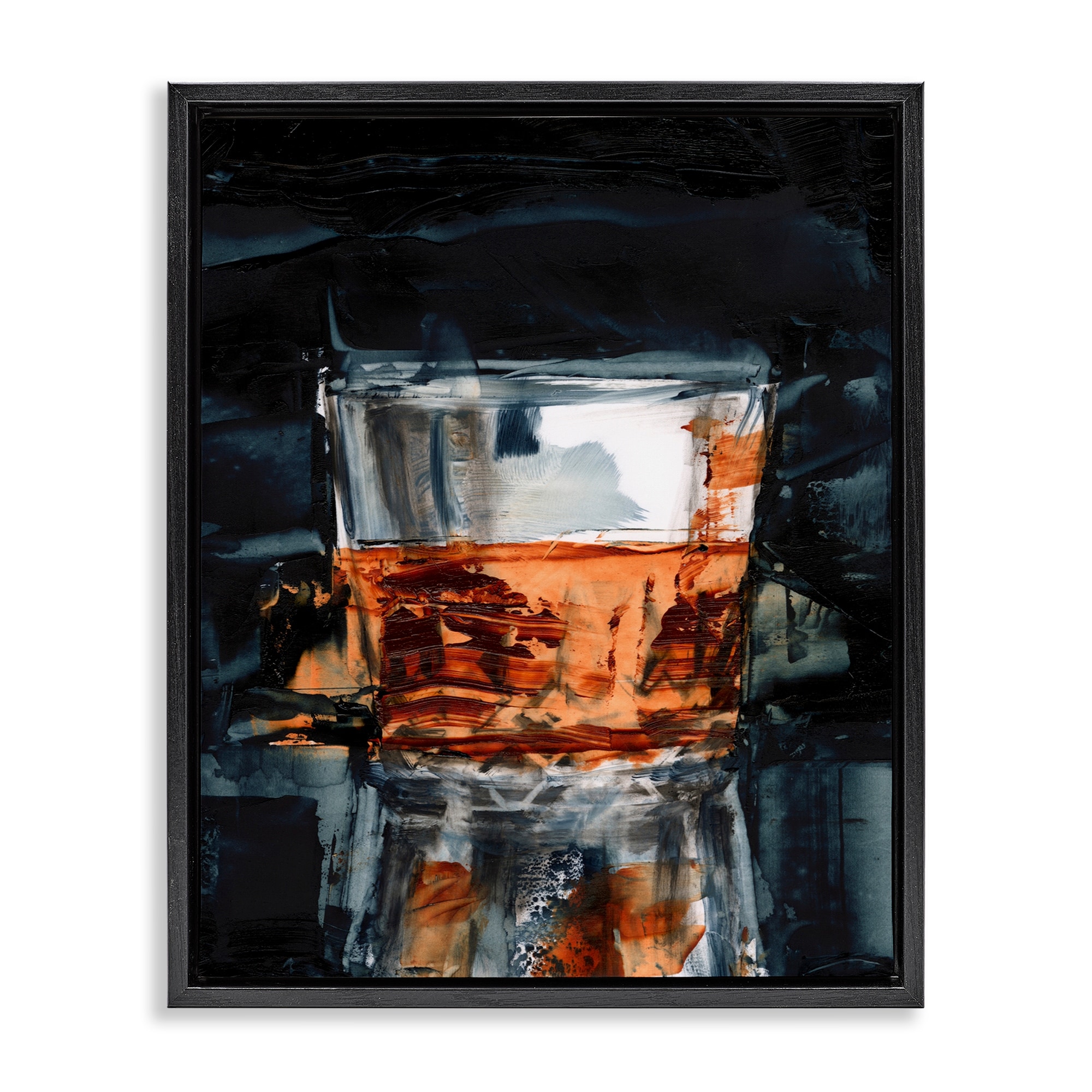 Stupell Whiskey Glass Reflection Framed Floater Canvas Wall Art Design By Ethan Harper