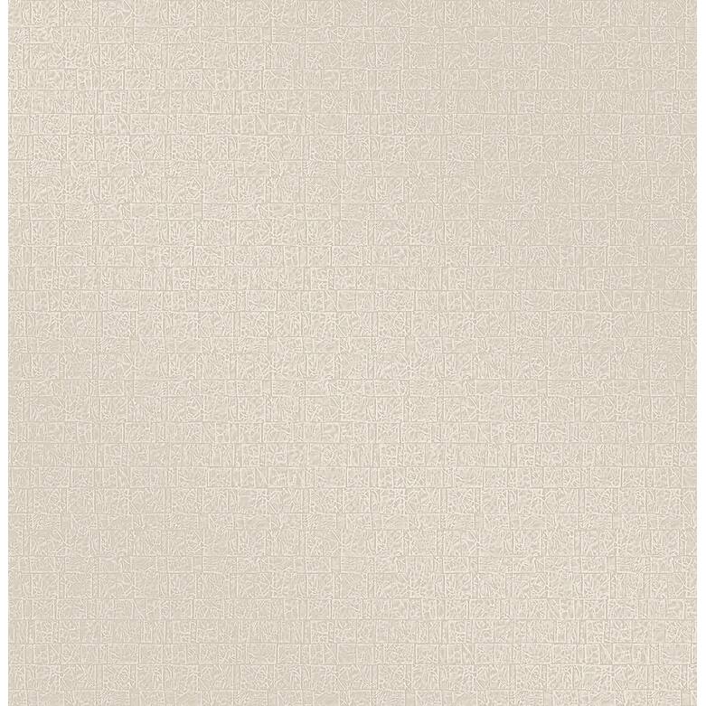Brewster Basilic Cream Mosaic Wallpaper - 20.5in x 396in x 0.025in