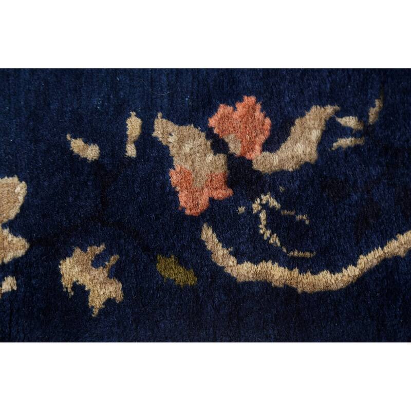 Antique Vegetable Dye Art Deco Chinese Oriental Wool Rug Hand-knotted - 3'1" x 5'9"