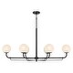 preview thumbnail 2 of 6, Minka Lavery 3796 Whitehall 6 Light 46" Long Linear Chandelier