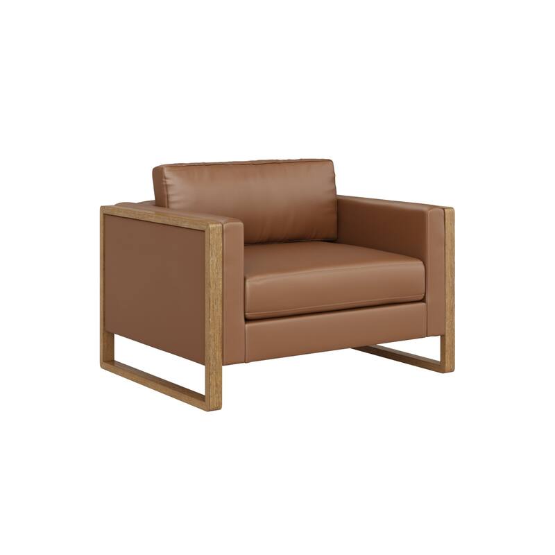Madison Modern Upholstered Modular Sofa or Couch for Living Room with Solid Wood Legs