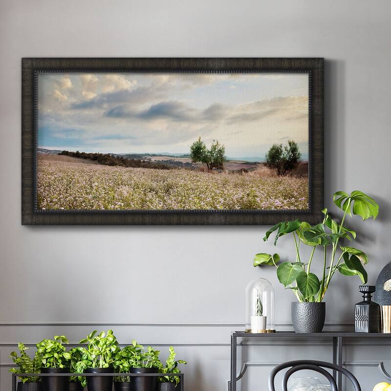 Tuscan Wildflowers Premium Framed Canvas- Ready to Hang