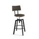 Option Dark Grey-Brown Birch Wood / Black Metal