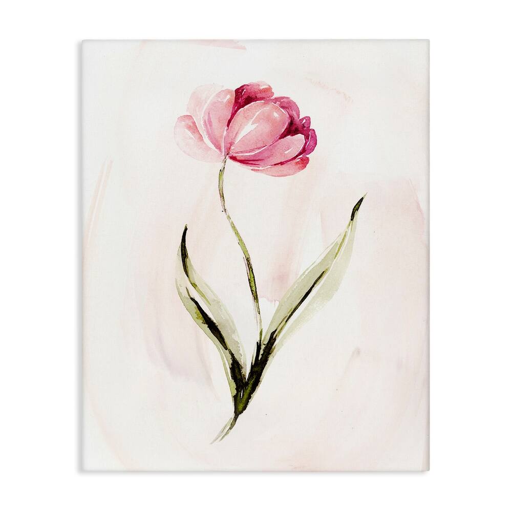 Stupell Modern Pink Blossom Sprig Canvas Wall Art Design By Kristen Brockmon