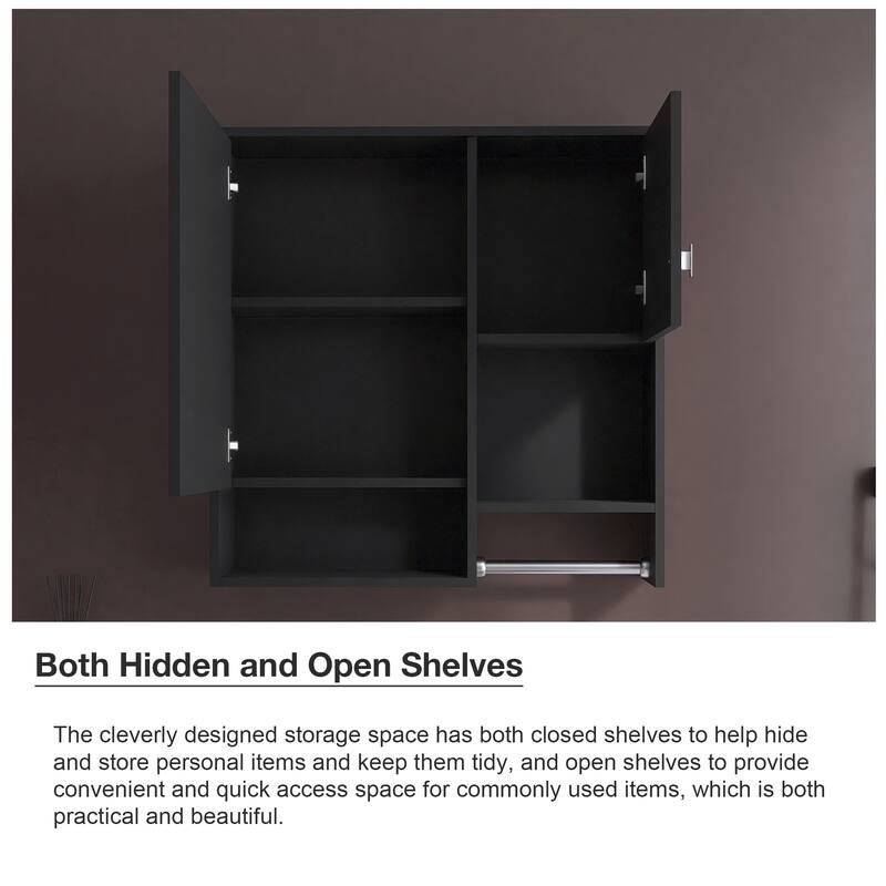 29'' x 28" Rectangular MDF Medicine Cabinet with Mirror