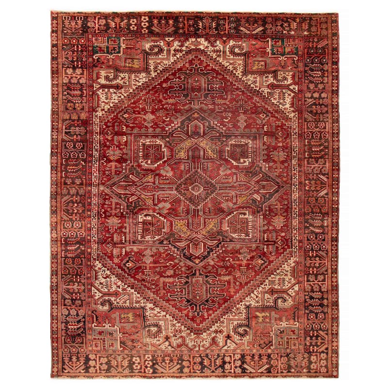 ECARPETGALLERY Hand-knotted Sarabi Red Wool Rug - 9'10 x 12'6 - Red - 9'10 x 12'6