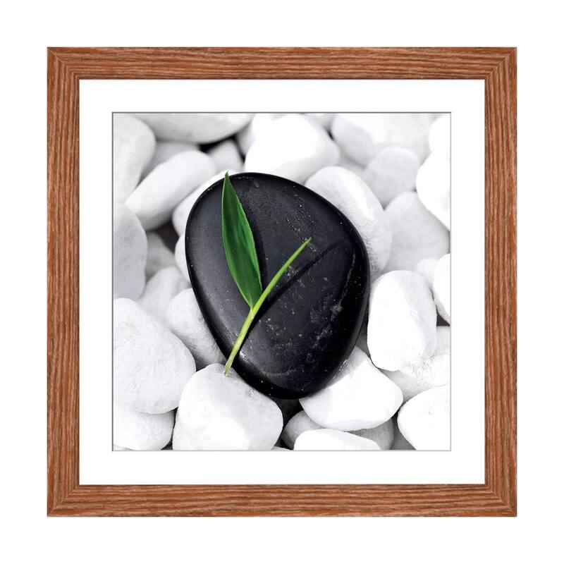 iCanvas "Zen Stone" by PhotoINC Studio - Walnut - 16x16x1