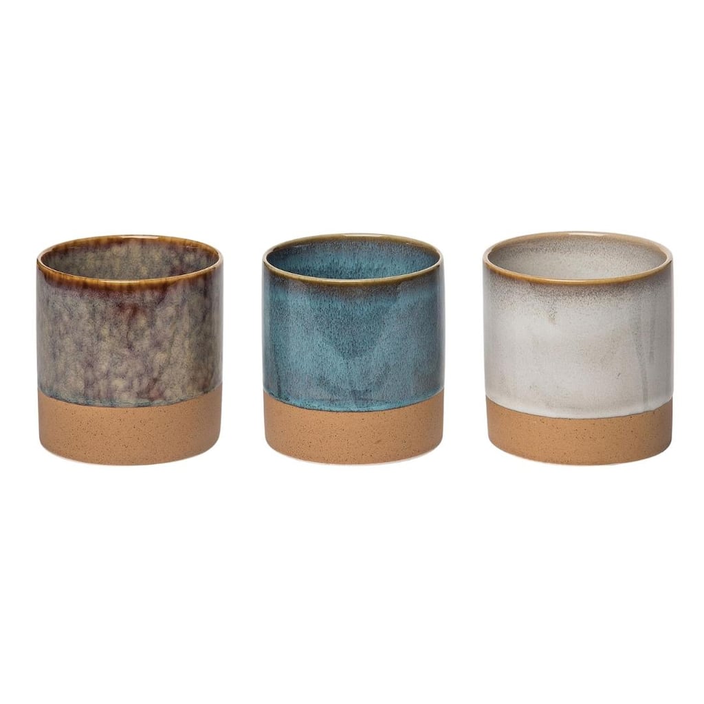 Transpac Stoneware Mini Planters Set of 3 Spring Home Decorations