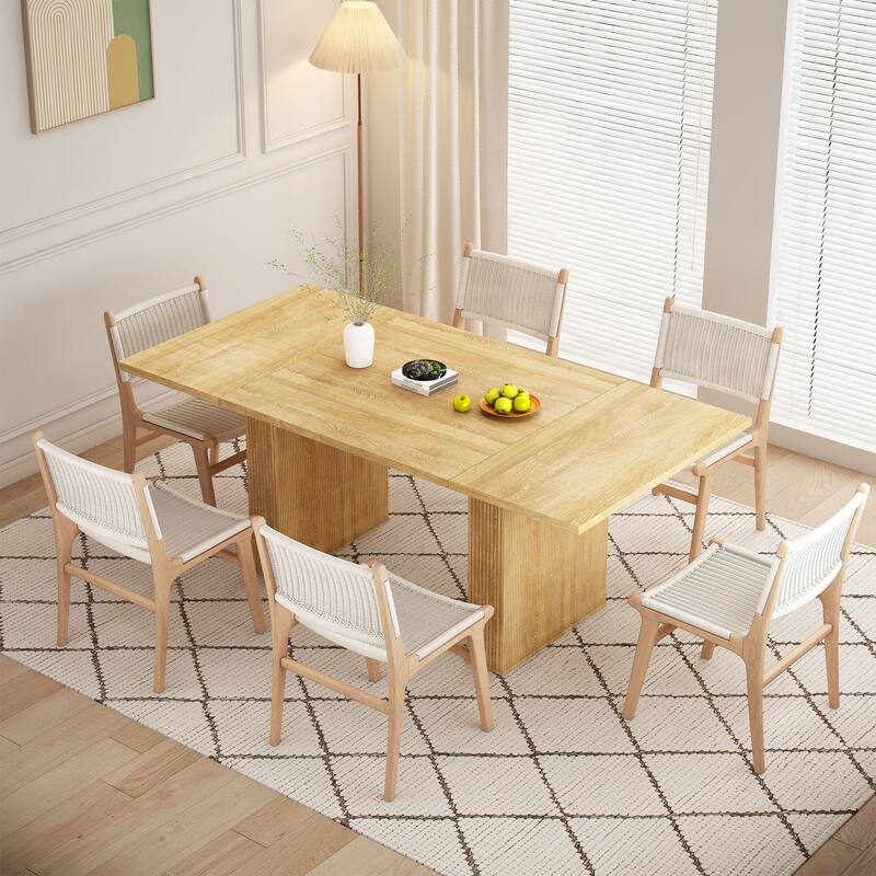 78-inch Wooden Rectangular Dining Table