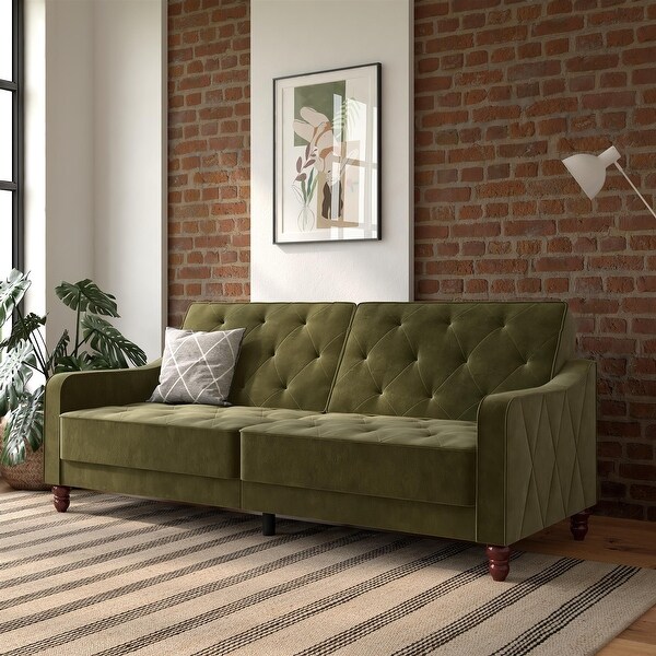 The Novogratz Vintage Tufted Split Back Futon - Bed Bath & Beyond