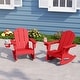 preview thumbnail 2 of 73, Laguna Kids Outdoor Poly Adirondack Rocking Chair with Cup Holder (Set of 2)