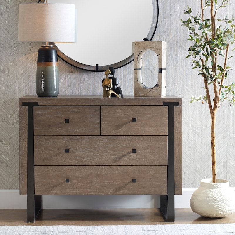 Uttermost 25748 Gabriel 42" Wide 4 Drawer Oak Veneer Dresser