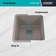 preview thumbnail 7 of 5, 16 Inch Lexicon Platinum Quartz Composite Drop-in Undermount Single Bowl Galaxy Concrete Kitchen Sink LP-1618-C-SO