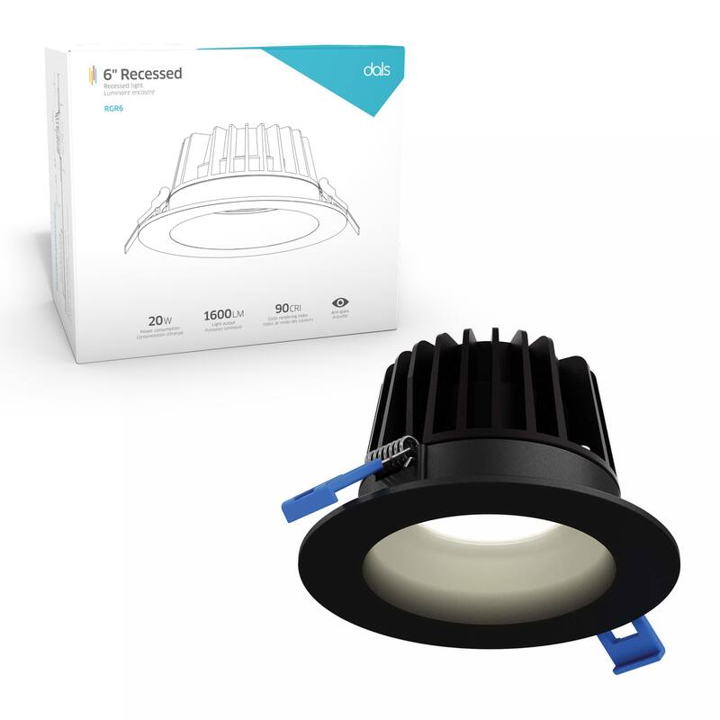 Dals Lighting 6 Inch Recessed Round Smooth Baffle Led