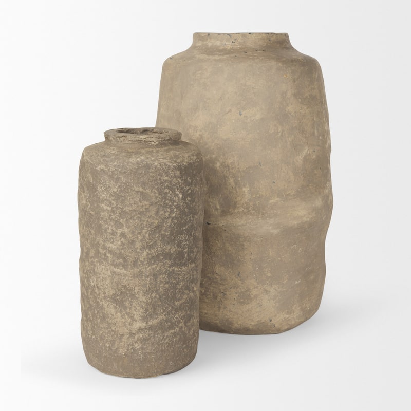 Bala Small Grey Paper Mache Vase