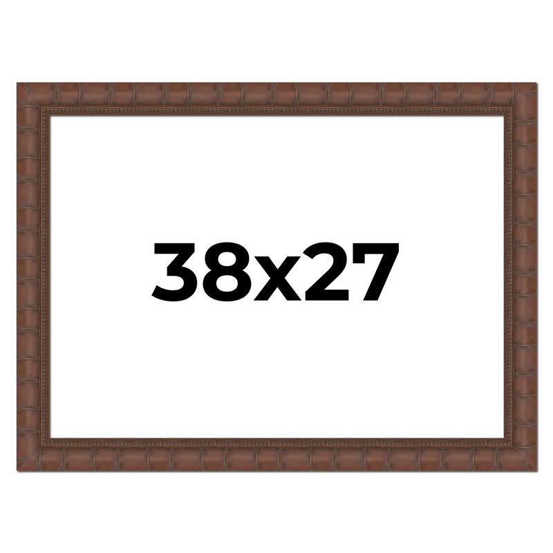 38x27 Frame Pewter Solid Wood Picture Frame Width 1.625 Inches | Interior Frame Depth 0.6875 Inches
