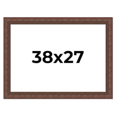 38x27 Frame Pewter Solid Wood Picture Frame Width 1.625 Inches | Interior Frame Depth 0.6875 Inches