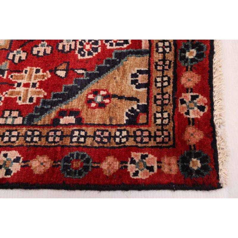 ECARPETGALLERY Hand-knotted Andelz Dark Navy, Red Wool Rug - 3'11 x 6'2