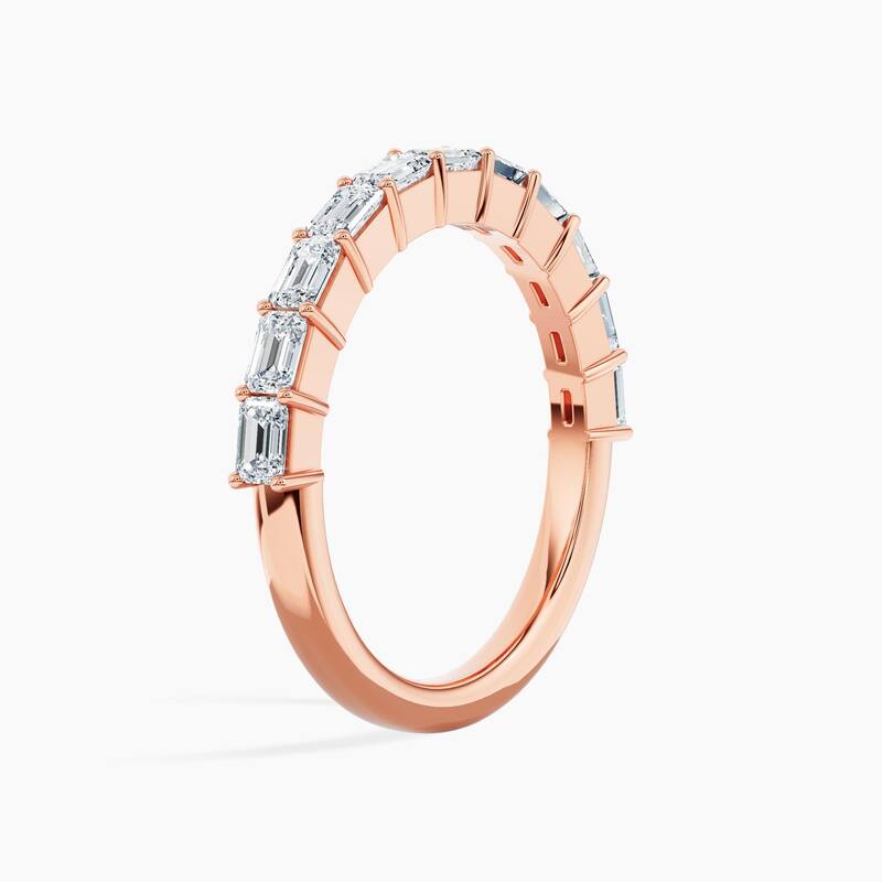 Auriya 14k Gold Emerald East-West Lab Grown Diamond Half Eternity Band 1.10 - 3.75 ct. tw. (F-G, VS)