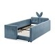 preview thumbnail 17 of 53, Twin Size Upholstered Platform Bed with Headboard,Montessori Bed Frame for Toddlers,Floor Bed