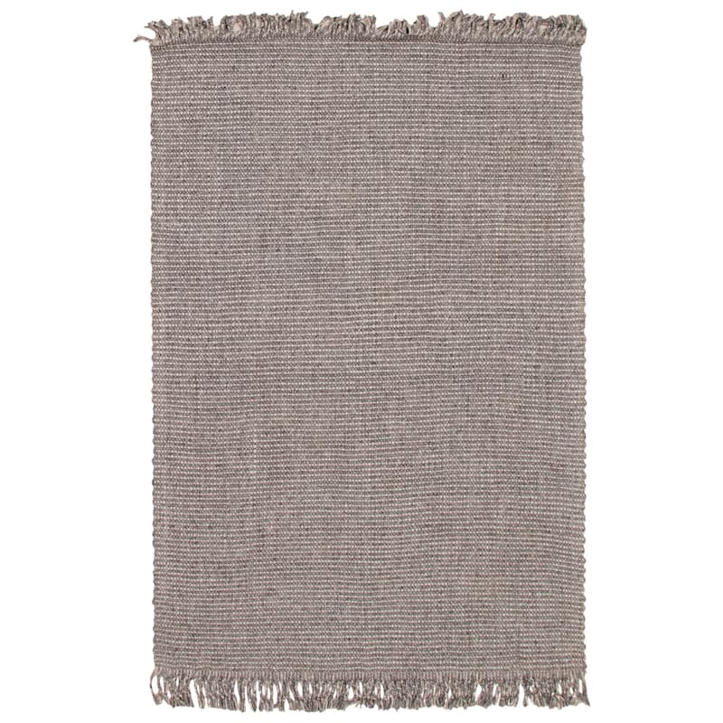 ECARPETGALLERY Hand Tufted Sienna Grey Wool Rug - 5'3 x 8'0 - Grey - 5'3 x 8'0
