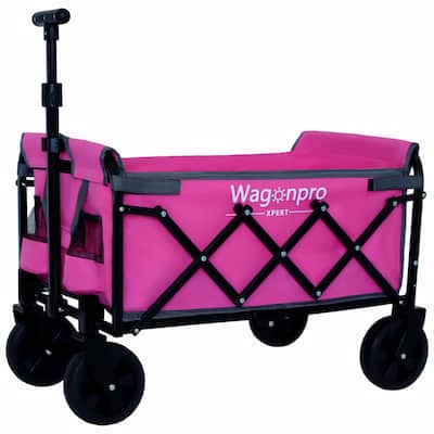Expandable Dual-Layer Utility Wagon with 100% Extra Space, Ideal for Grocery Cart
